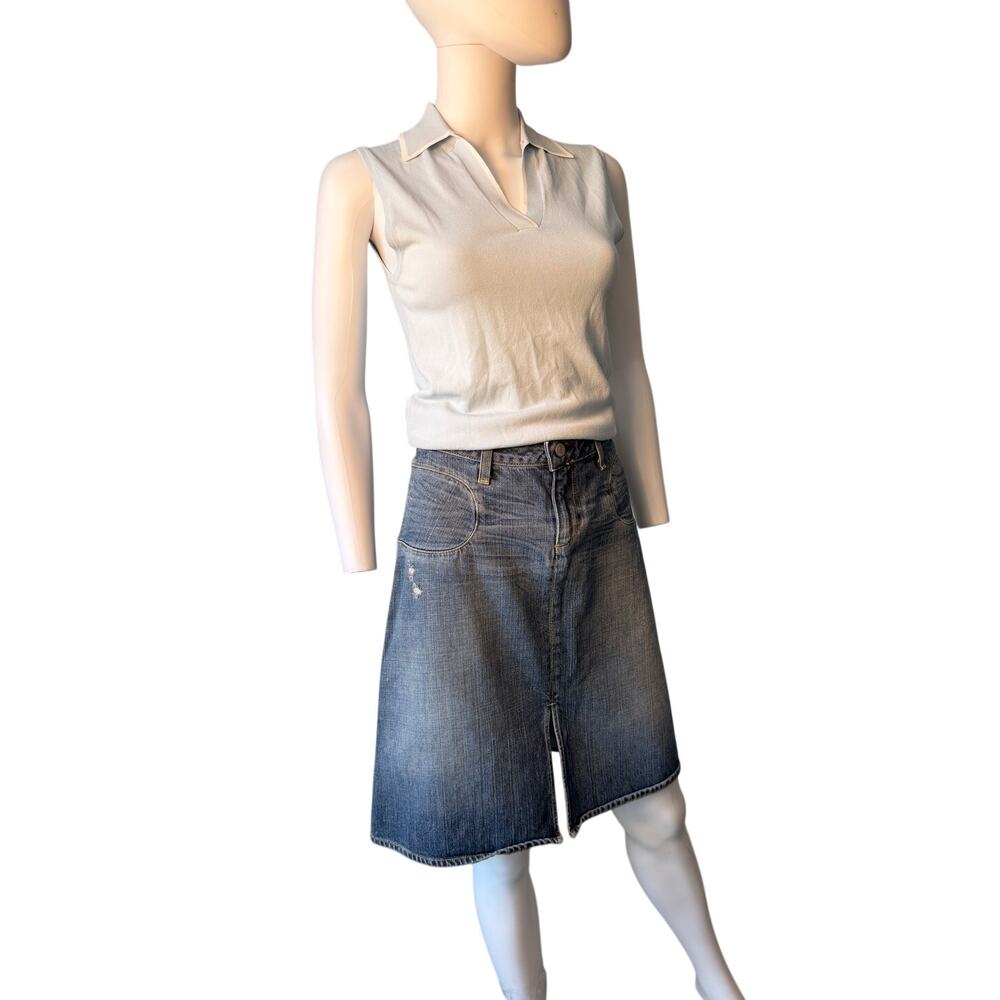 Paper Denim & Cloth A-Line Knee Length Denim Skirt Size 30